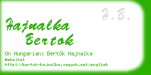 hajnalka bertok business card